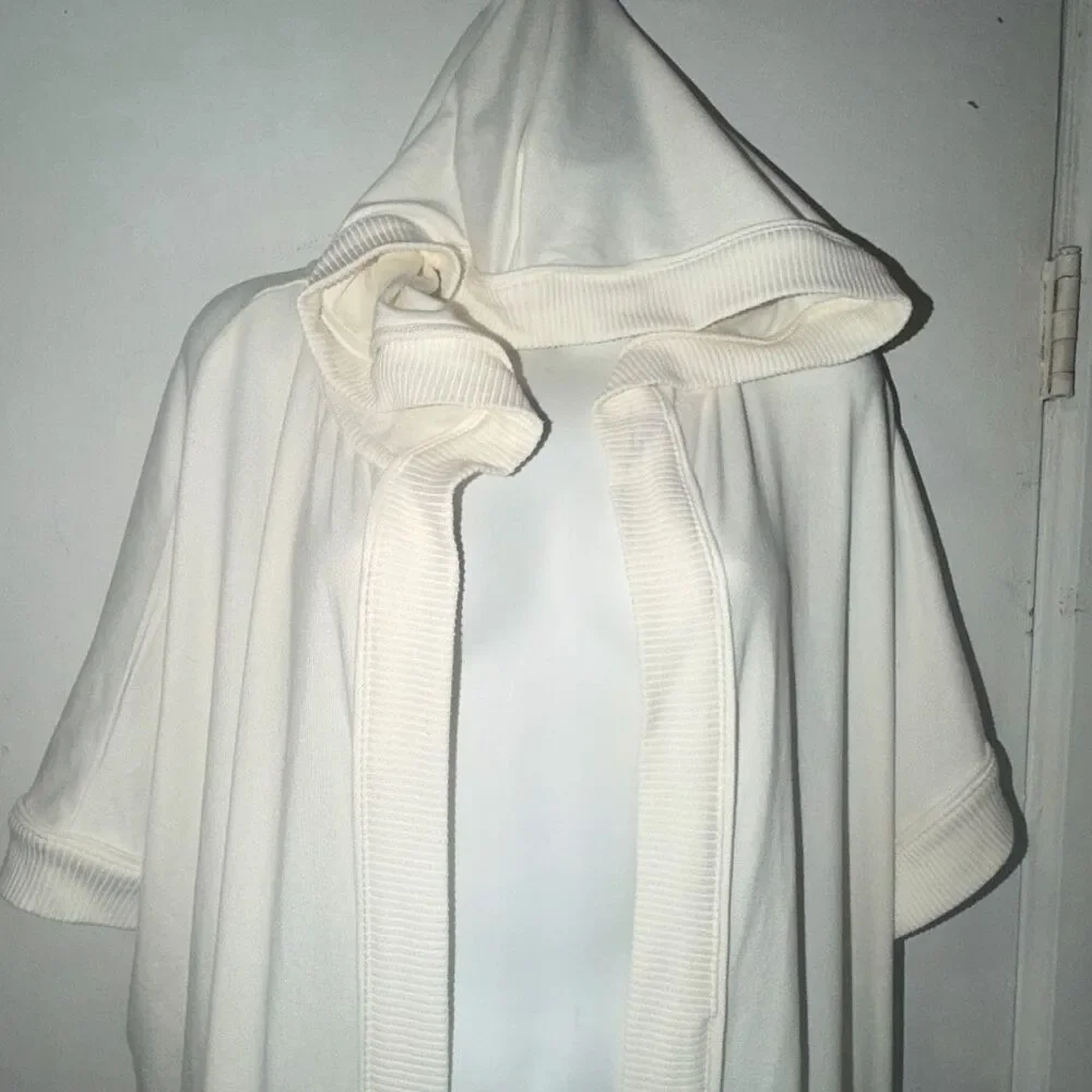 KOOLABURRA BY UGG Egret Cloud Jersey Short Sleeve Cardigan-1X - Picture 3 of 10